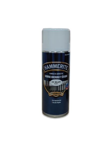 Spray Hammerite Antioxidante Liso Brillante Blanco 400 Ml