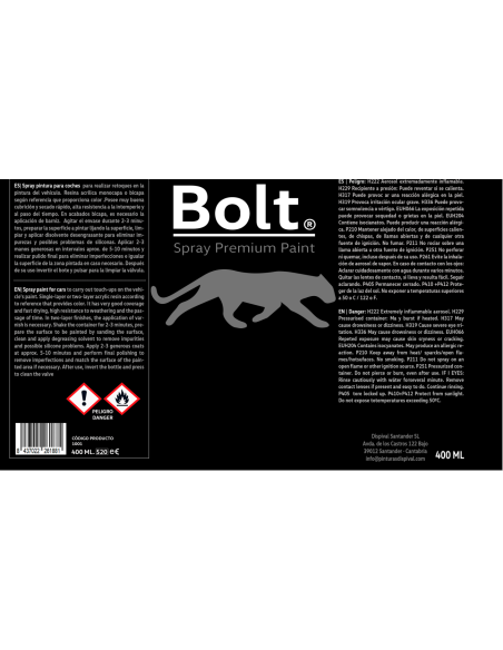 Spray Bolt Premium 2K Pintura Para Ford 400Ml