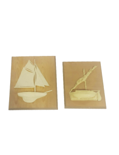 Lote 2 Cuadros Barcos