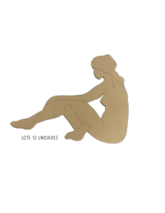Lote 12 Siluetas Dm Mujer Sentada