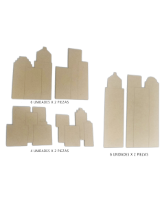 Lote 16 Siluetas Dobles Dm Edificios