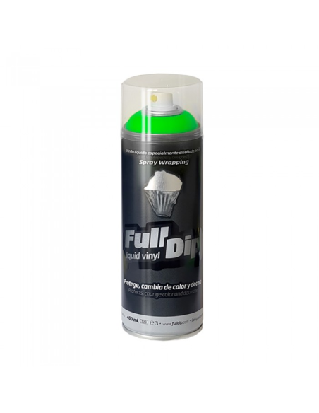 Spray Vinilo Liquido Full Dip Verde Monster Flúor 400 Ml