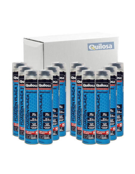 Caja 12 Uds. Espuma Fijadora Placas Pladur 840 Ml