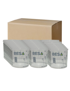 Caja 100 Vasos De Mezcla De Pintura Reglados Besa 2300 Ml