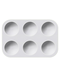 Paleta Plástico Rectangular 6 Cavidades