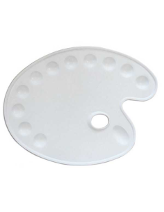 Paleta Plástico Ovalada 27X36 Cm 12 Cavidades