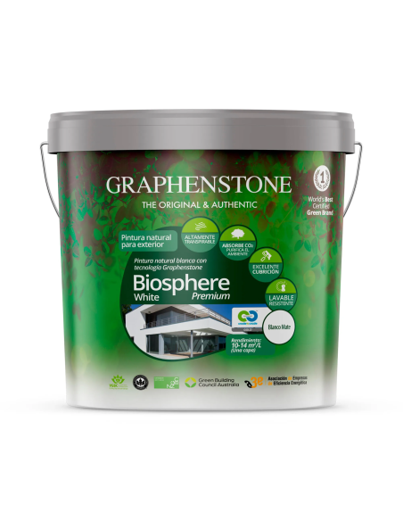 Pintura Exterior a la Cal Mineral Biosphere Blanco 15 Lt