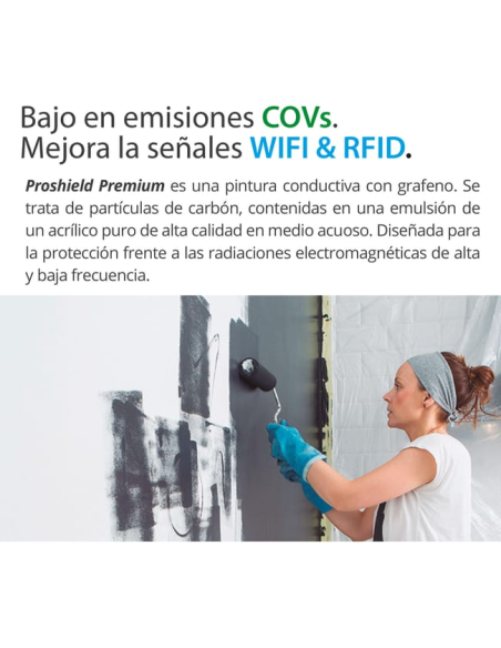 Pintura Conductiva de Apantallamiento Proshield Negro Mate 15 Lt
