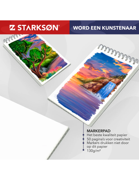 SET 102 Piezas con Rotuladores de Colores al Agua Doble Punta Starkson