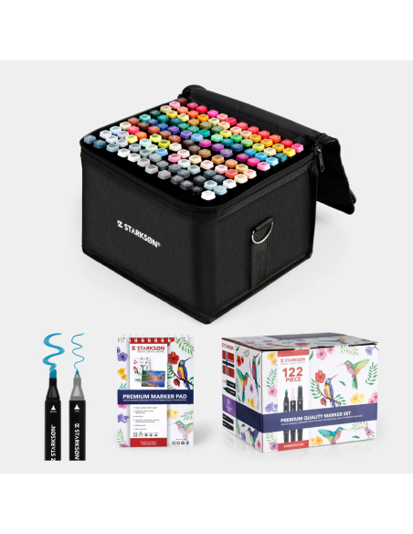 SET 122 Rotuladores de Colores Base Alcohol Doble Punta Starkson