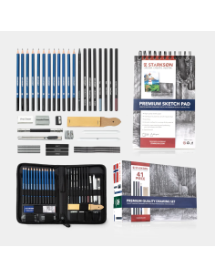 SET 41 Piezas de Lápices de Dibujo con Carboncillo y...