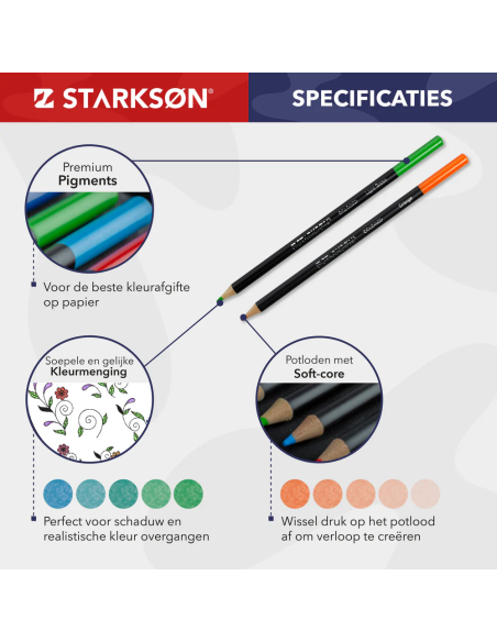 SET 74 Piezas Lápices Todo en Uno Dibujo Starkson