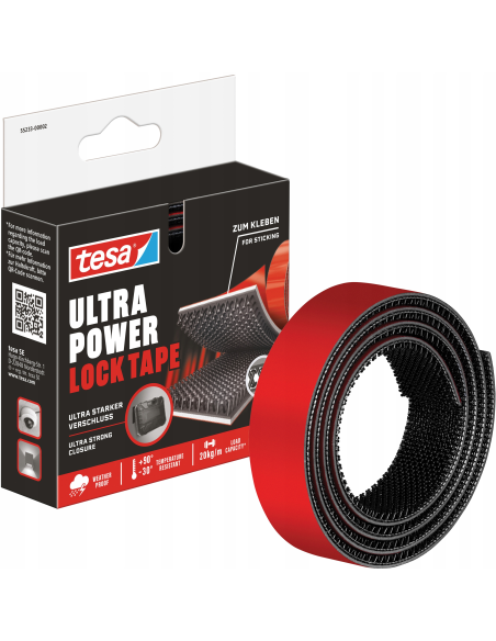 Tesa Cinta Doble Cara Velcro Ultra Power Lock Tape 25 mm x 1 mt