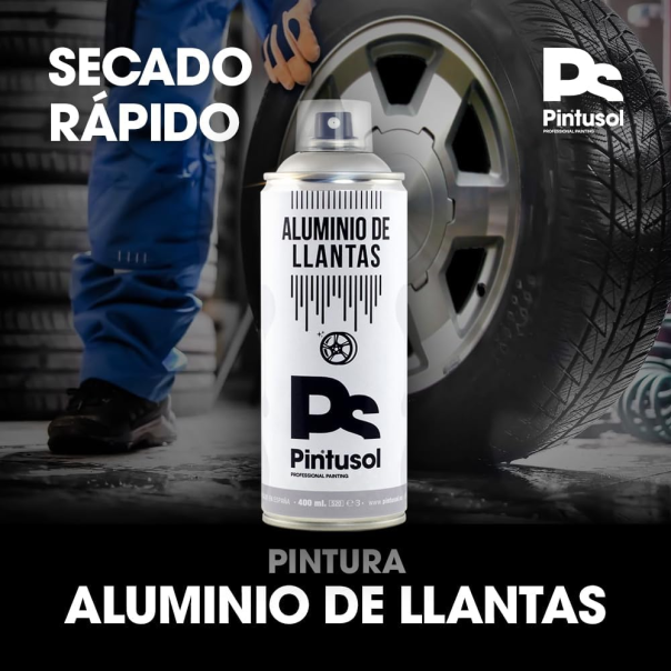 Spray Pintura Aluminio Llantas Pintusol 400 Ml