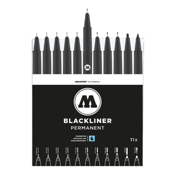 Pack 11 Rotuladores Calibrados Blackliner