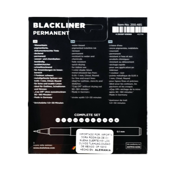 Pack 11 Rotuladores Calibrados Blackliner