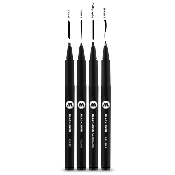 Pack 4 Rotuladores Calibrados Blackliner Set 1