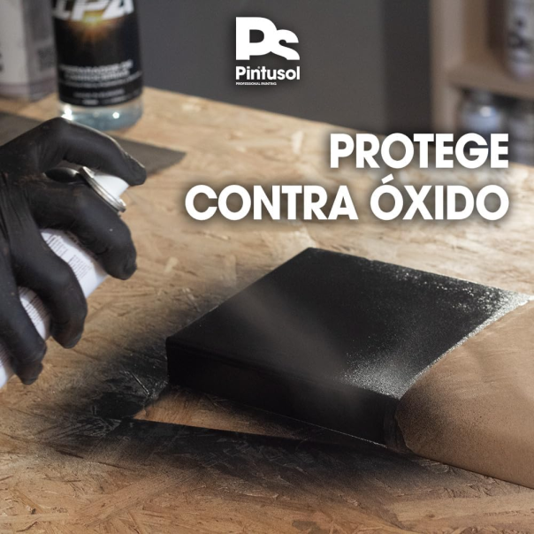 Spray Pintura Antioxidante Brillante Negro Pintusol 400 Ml