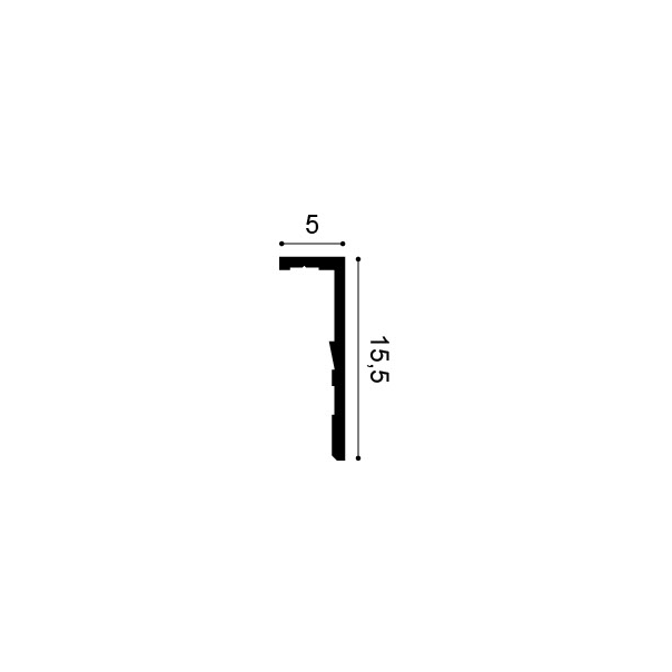 Orac Decor Cornisa 260X15,5x5 Cm Cx217-2600 Ledge