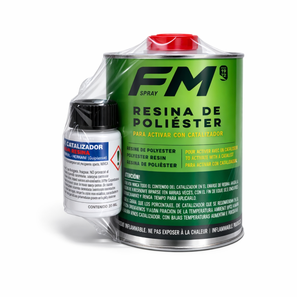 Resina De Poliéster Con Catalizador Fm 500 Ml