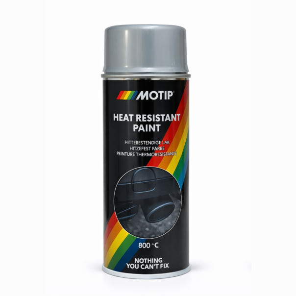 Spray Pintura Alta Temperatura 800 ºC Plata Motip 400 Ml