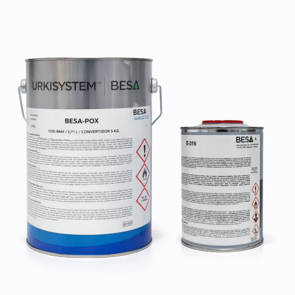 Pintura Epoxi Suelos 2 Comp. Besa-Pox Carta Ral 6:1 6 Kg +1Kg