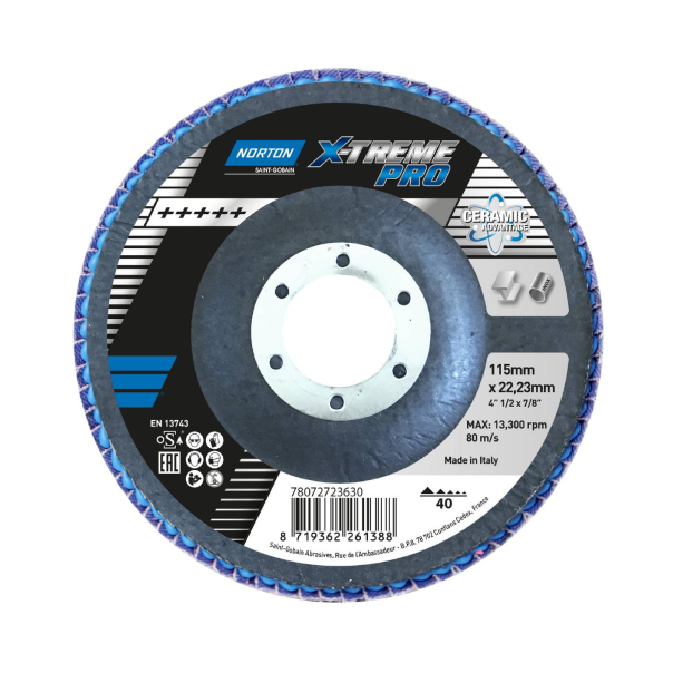 Discos de Láminas Norton X-treme Pro R928 115x22 mm P120