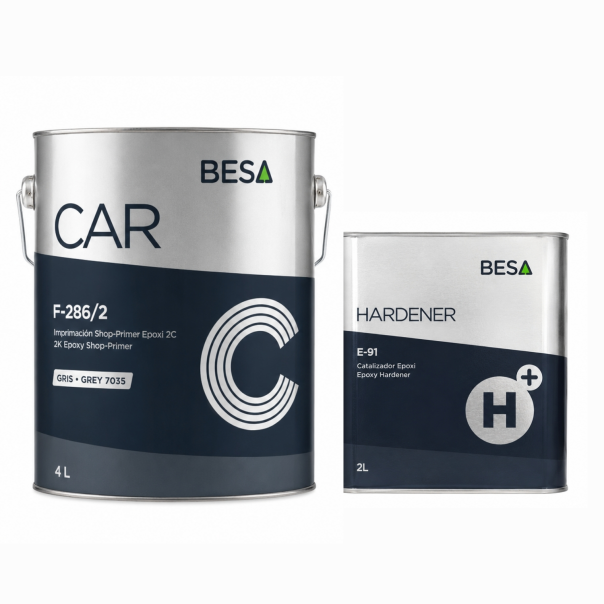 Imprimación Epoxi Shop Primer 2 Comp. F286/2 Besa Gris 7035 4 Lt + 2 Lt