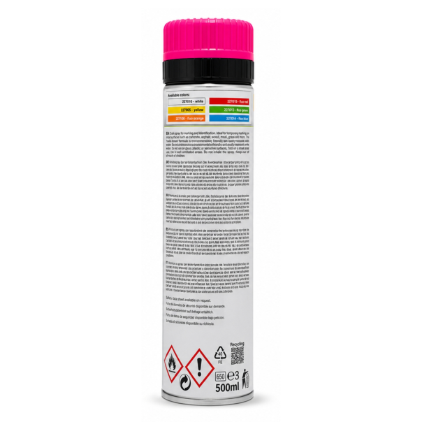 Spray Marcador Temporal Ecomarker Rosa Fluor 500 Ml