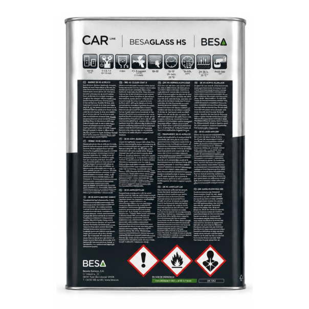 Barniz Hs 2:1 Anti-Scratch 2K Besaglass 5 Lt