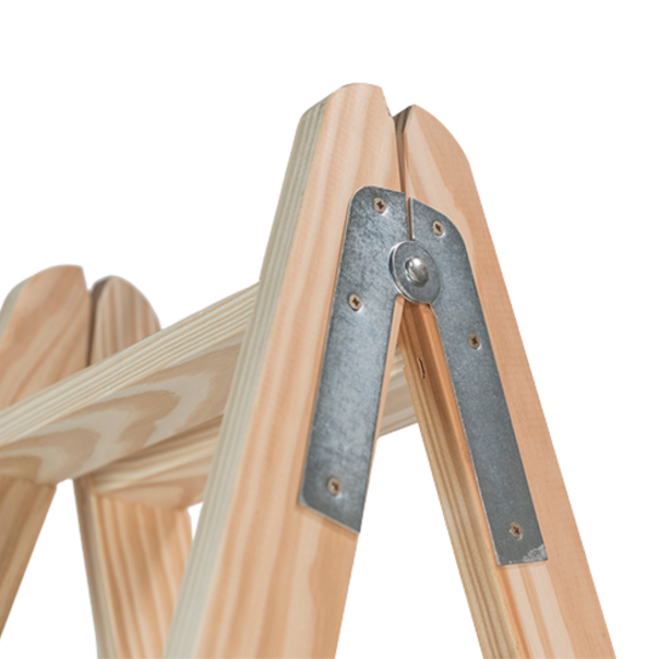 Escalera De Madera Abys 60 Tijera Profesional 7 Peldaños 6 cm