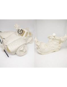 2 Figuras Marmolina Coche Hucha + Zapato Duende